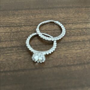 Elegant Silver Ring Set